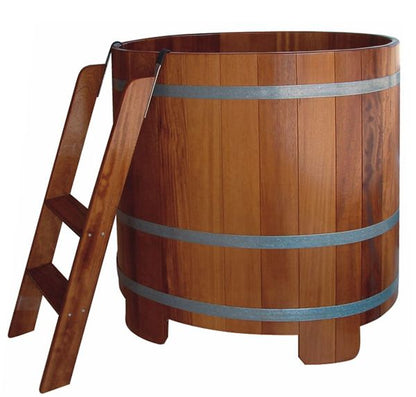 Sauna Tauchbecken / Tauchbottich aus Kambala innen und außen transparente Hygieneversiegelung (100 cm lang x 70 cm breit)