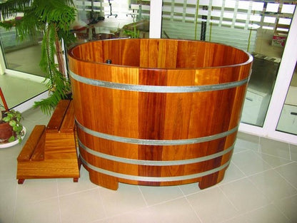 Sauna Tauchbecken / Tauchbottich innen und außen transparente Hygieneversiegelung (130 cm lang x 79 cm breit)