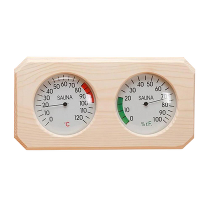 Hygrometer & Thermometer für die Sauna aus Holz